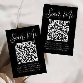 RSVP für einfache RSVP-Hochzeitsskripte in Schwarz Begleitkarte