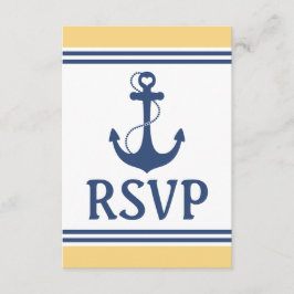 RSVP für gelbe und blaue Schönheitshochzeiten Karte