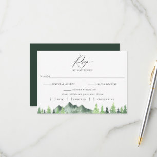 RSVP für Hochzeiten im Bergwald mit Wahlkarte