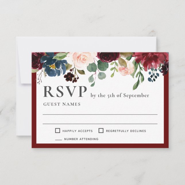 RSVP für Hochzeiten in Burgund und der Marine