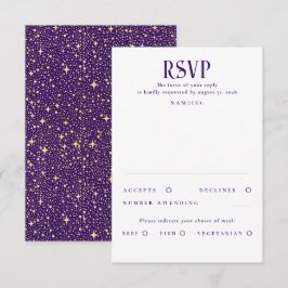 RSVP für Lila Hochzeiten und Hochzeiten Karte
