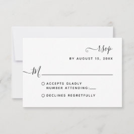 RSVP für Minimalistische Bohemische Script-Hochzei