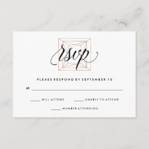 RSVP für Minimalistische moderne Geometrie Karte