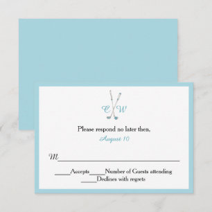 RSVP für Mit Monogramm Hochzeiten Karte
