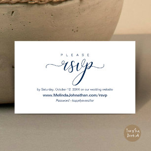RSVP für Online-Hochzeiten, elegant Begleitkarte