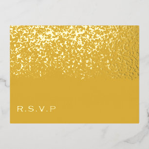 RSVP für Tumoren und Gold Foil Wedding Folien Feiertagspostkarte