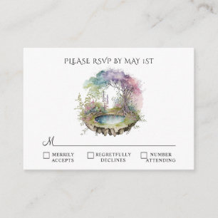 RSVP für verzauberte Waldhochzeit Begleitkarte