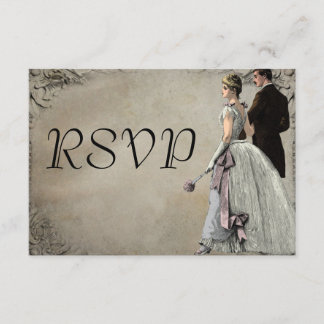 RSVP für Vintage Braut und Hochzeit