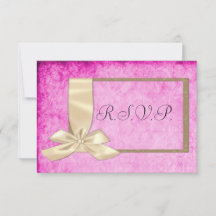 RSVP für Vintage Creme und rosa Hochzeit