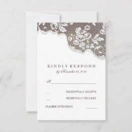 RSVP für Vintage Rustikale Hochzeit Karte