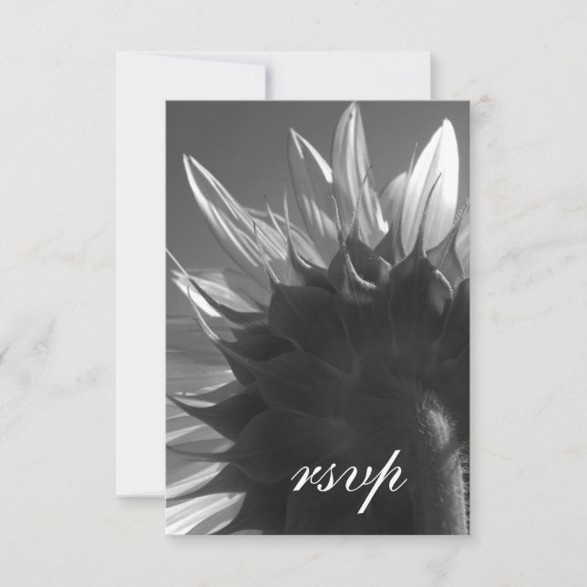 RSVP - Hochzeit der Sonnenblumen im Schwarzen und  (Vorderseite)