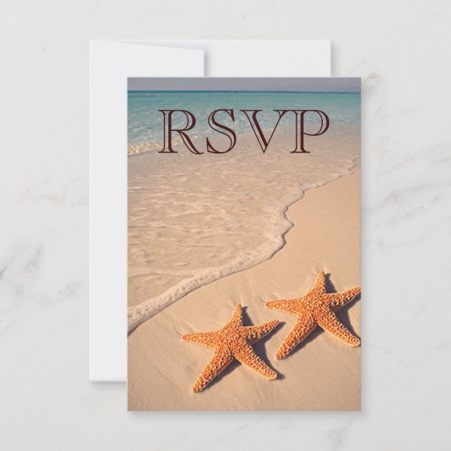 RSVP-Hochzeit im tropischen uAwg Beach Einladung (Vorderseite)