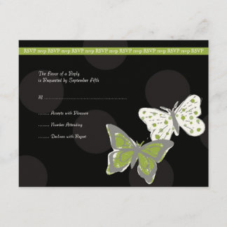 RSVP-Hochzeit mit Cooler Schmetterlingssonne in Gr RSVP Karte