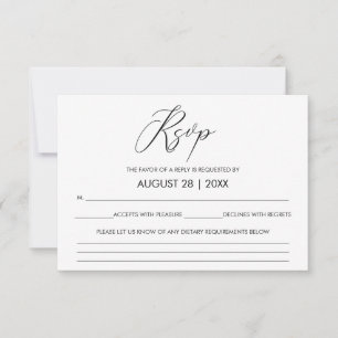 RSVP-Hochzeit mit handgeschriebenem Script RSVP Karte