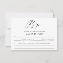 RSVP-Hochzeit mit handgeschriebenem Script RSVP Karte