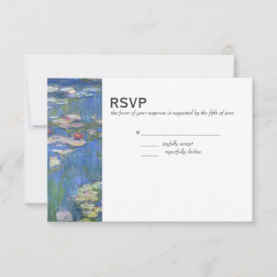 RSVP Hochzeiten // Monet-Wasserlilien Karte