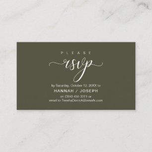 RSVP Hochzeiten per Telefon oder E-Mail Begleitkarte