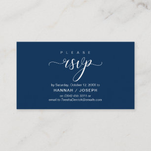 RSVP Hochzeiten per Telefon oder E-Mail Begleitkarte