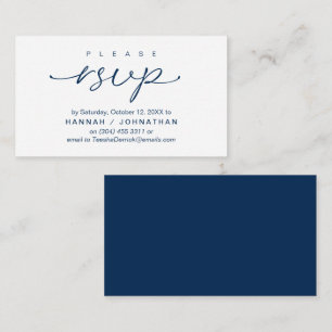 RSVP Hochzeiten per Telefon oder E-Mail Begleitkarte