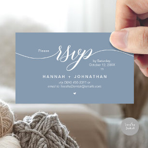 RSVP Hochzeiten per Telefon oder E-Mail Begleitkarte