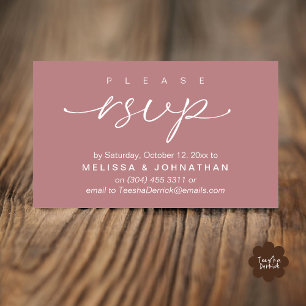 RSVP Hochzeiten per Telefon oder E-Mail Begleitkarte