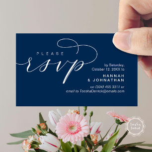 RSVP Hochzeiten per Telefon oder E-Mail Begleitkarte