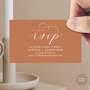 RSVP Hochzeiten per Telefon oder E-Mail Begleitkarte