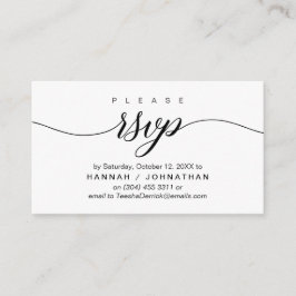 RSVP Hochzeiten per Telefon oder E-Mail Begleitkarte