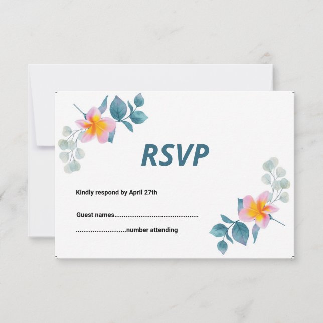 RSVP-Hochzeitkarte (Vorderseite)
