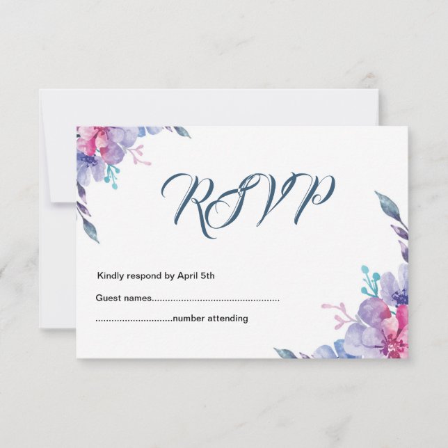 RSVP-Hochzeitkarte (Vorderseite)