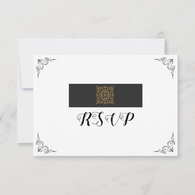 RSVP-Hochzeitkarte Einladung (Vorderseite)