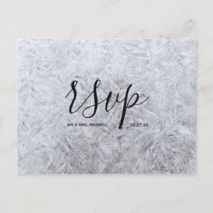 Rsvp-Hochzeitkarte Holztexturschrift Postcard Einladungspostkarte