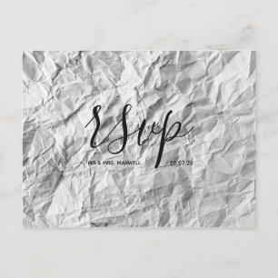 Rsvp-Hochzeitkarte Paper Script Postcard Einladungspostkarte