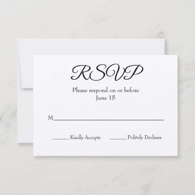 RSVP-Hochzeitkarte RSVP Karte (Vorderseite)