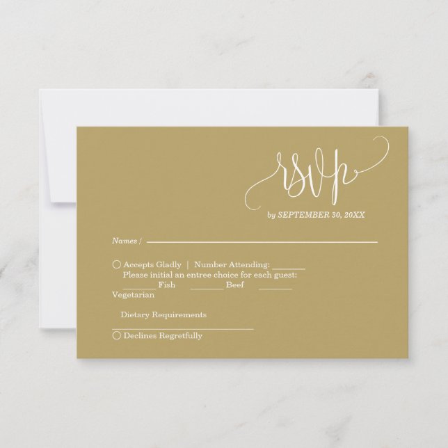 RSVP-Hochzeitkarte RSVP Karte (Vorderseite)