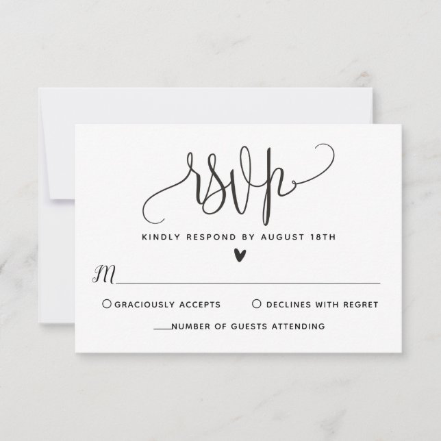 RSVP-Hochzeitkarte RSVP Karte (Vorderseite)