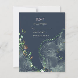 RSVP-Hochzeitskarte Smaragdgrün   RSVP Karte