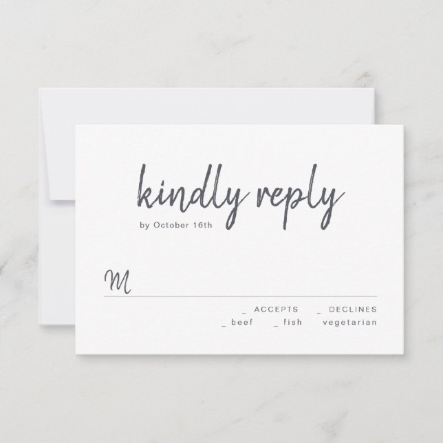 RSVP-Hochzeitskritik RSVP Karte (Vorderseite)