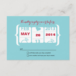 RSVP-Hochzeitsmaschine RSVP Karte