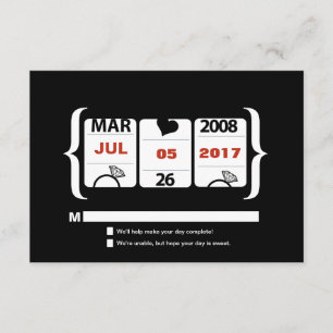 RSVP-Hochzeitsmaschine RSVP Karte