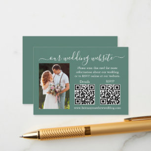 RSVP Hochzeitsszenario Details Foto 2 QR Eukalyptu Begleitkarte