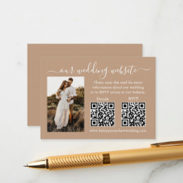 RSVP-Hochzeitstipps Details Foto 2 QR Taupe Begleitkarte