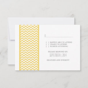 RSVP-Karte an der gelben Zickzack Grenze RSVP Karte
