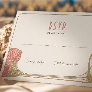 RSVP-Karte "Baum in Blüte" Mackintosh Art Nouveau Einladung