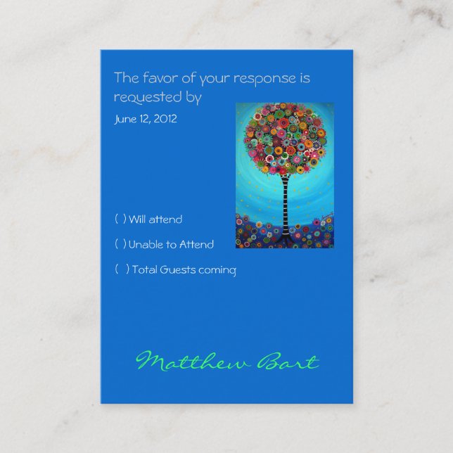 RSVP-Karte Begleitkarte (Vorderseite)