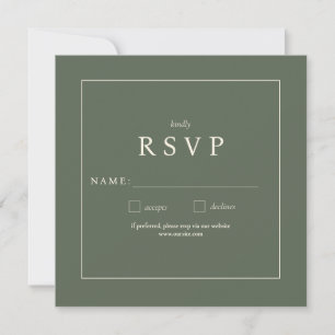 RSVP-Karte der grünen Wildblume