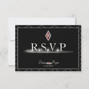 RSVP-Karte der schwarzen Krawatte RSVP Karte