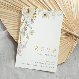 RSVP-Karte der Whimsistischen Wildblume Einladung
