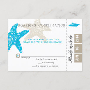 RSVP-Karte des Starfish Boardings RSVP Karte