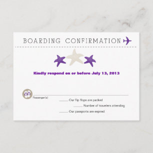 RSVP-Karte des Starfish Boardings RSVP Karte